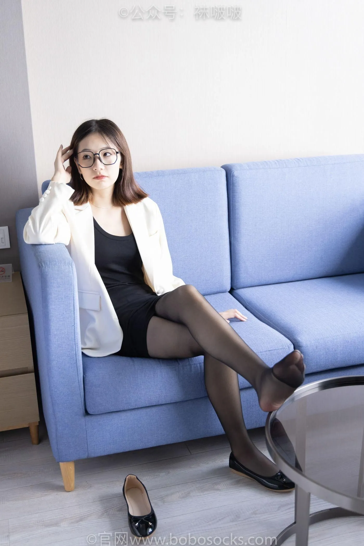 [BoBoSocks袜啵啵]NO.032 小甜豆-平底鞋、黑丝 [144P]插图4